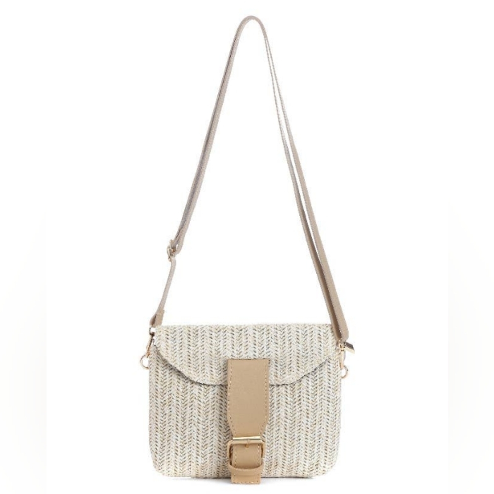 Mini straw crossbody purse NWT